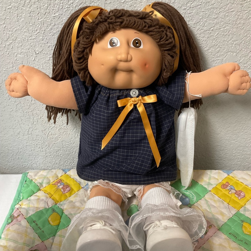 VTG Cabbage Patch Kid Girl Brown Hair Brown Eyes P Factory HM#2 1984